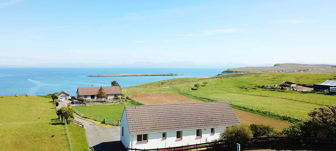 Kenmore self catering accommodation is located in Staffin on the Isle of Skye and offers amazing sea views 