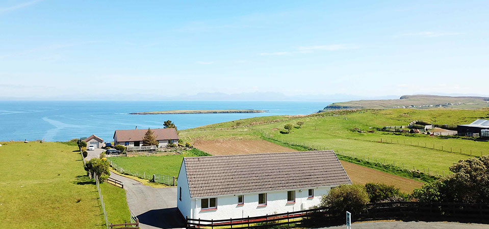 Kenmore self catering accommodation is located in Staffin on the Isle of Skye and offers amazing sea views 