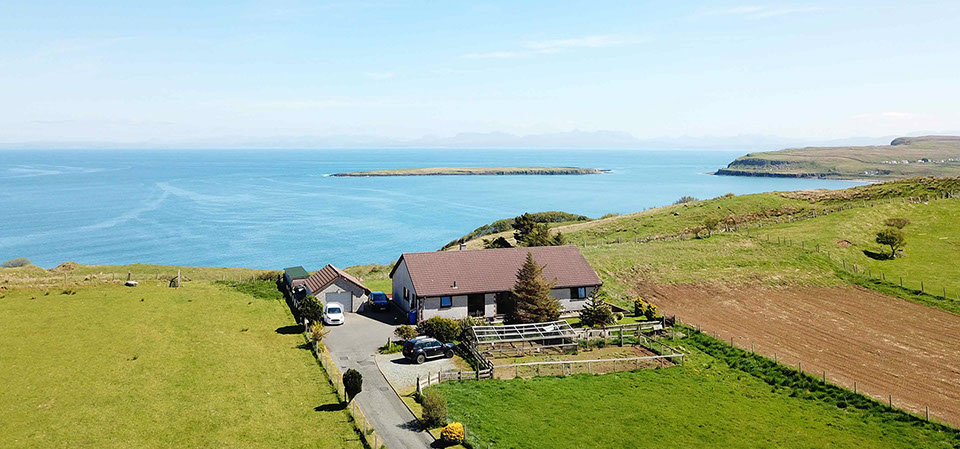 Contact Gairloch View Bed and Breakfast and Self Catering accommodation near Staffin with sea views