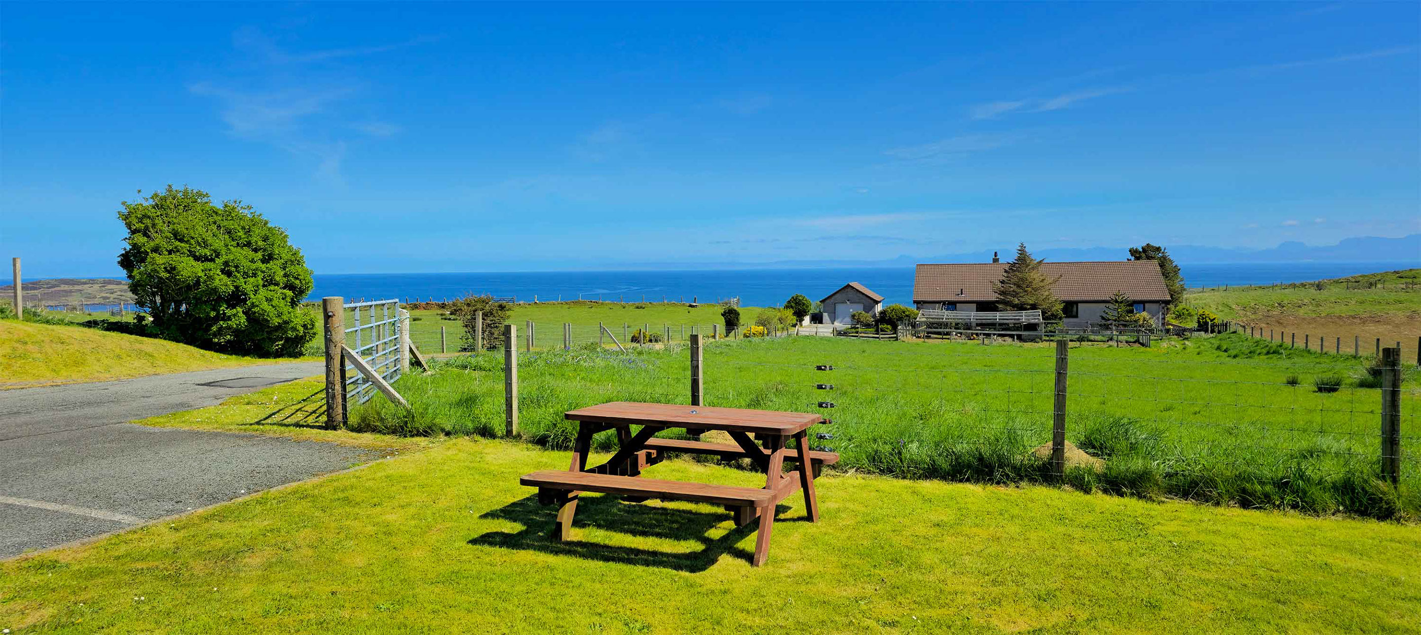 Half of Three self catering accommodation contains a modern kitchen with oven hob and fridge freezer