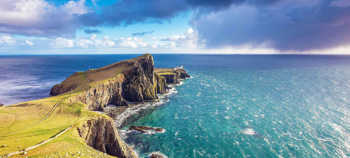 Enjoy stunning views of Neist Point Lighthouse when you visit our Staffin Bed and Breakfast and self catering accommodation