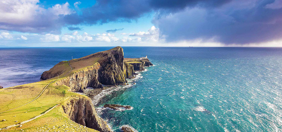 Enjoy stunning views of Neist Point Lighthouse when you visit our Staffin Bed and Breakfast and self catering accommodation